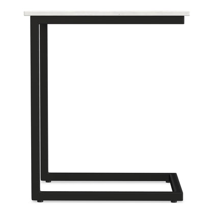 White Marble | Skyler 20 inch C Side Table with Genuine Marble Top