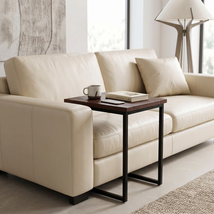 Dark Cognac Brown | Skyler Wide C Side Table in Mango