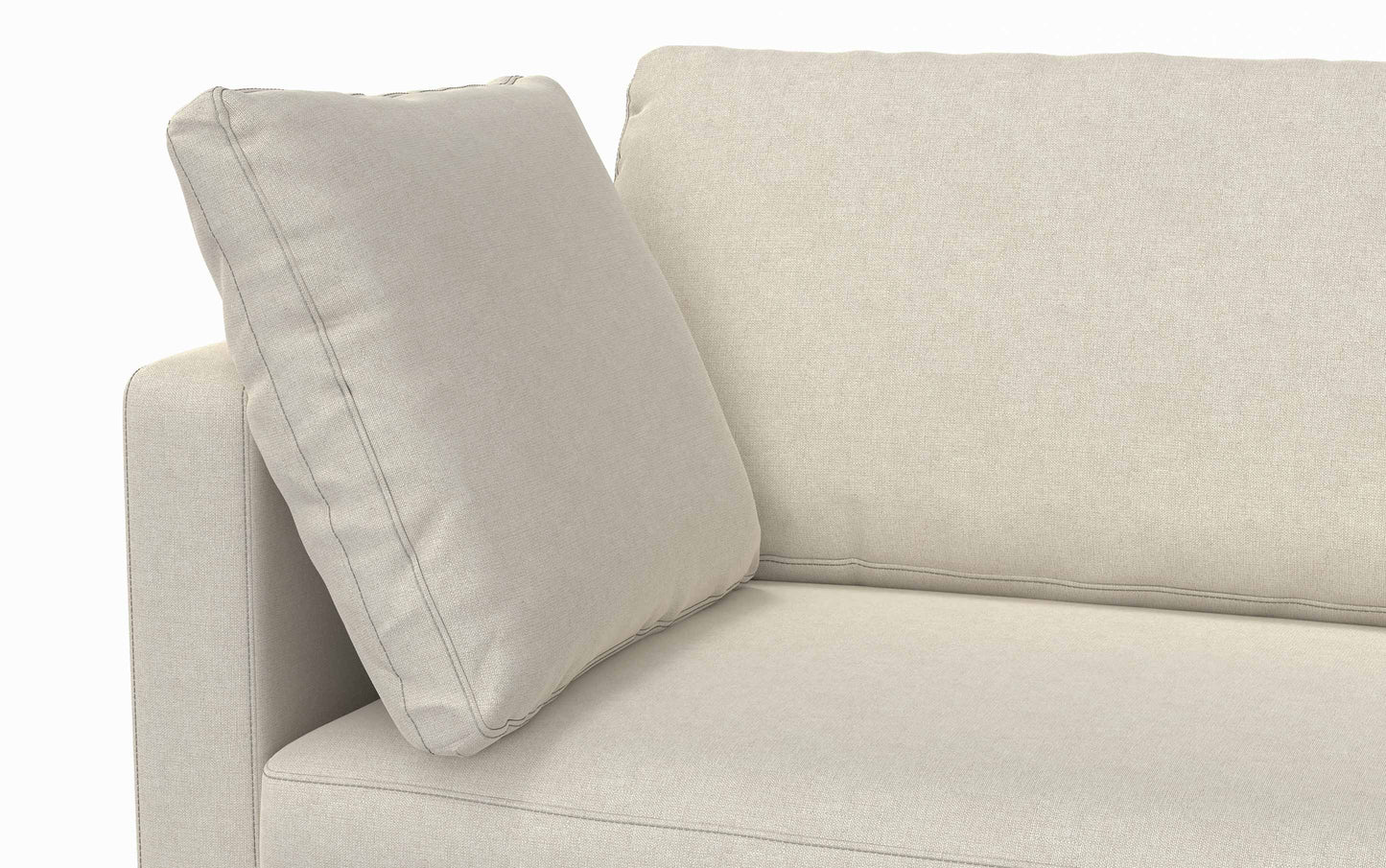Cream Performance Fabric | Ava 76 inch Mid Century Sofa