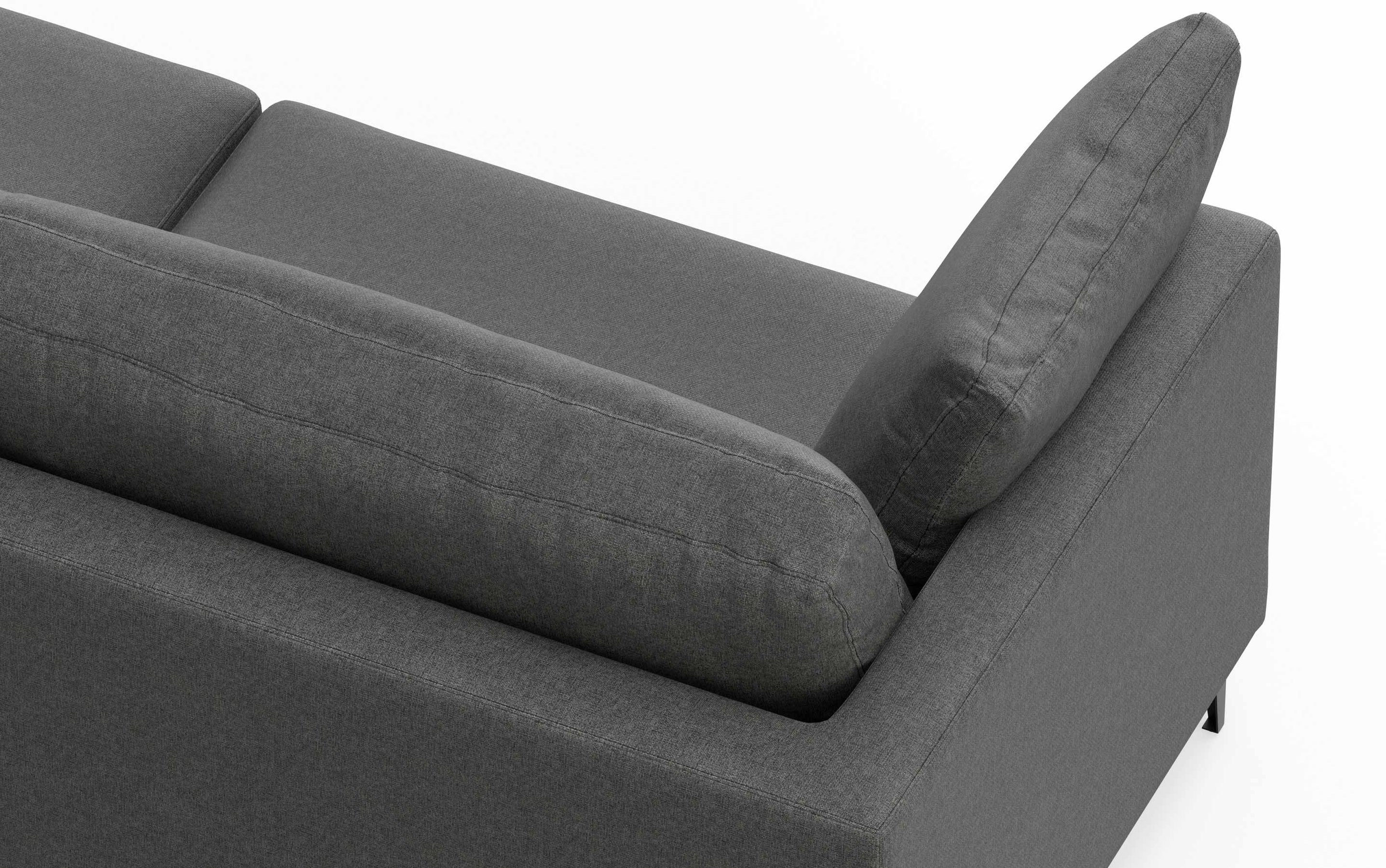 Pebble Grey | Ava 76 inch Mid Century Sofa