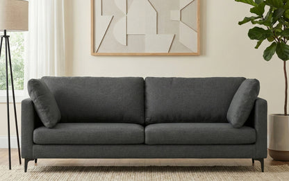 Pebble Grey | Ava 90 inch Mid Century Sofa