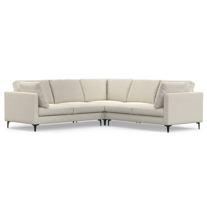 Cream | Ava Mid Century Corner Sectional Sofa