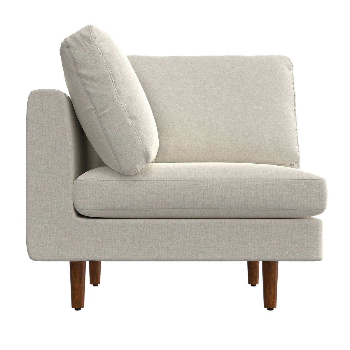 Cream | Ava Mid Century Corner Sectional Sofa
