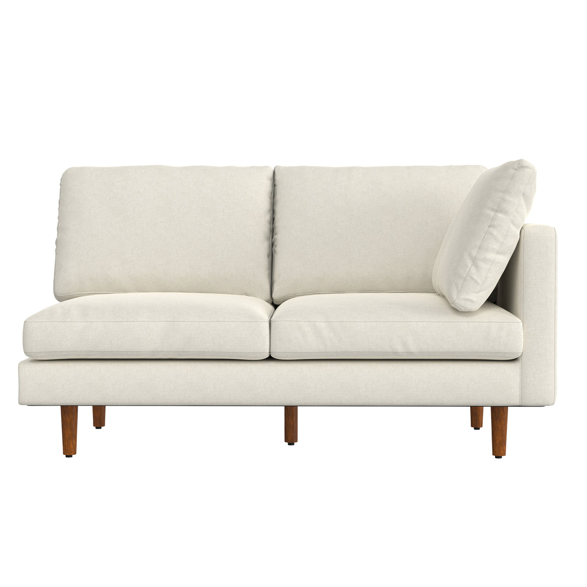 Cream | Ava Mid Century Corner Sectional Sofa