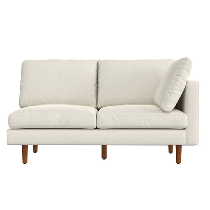 Cream | Ava Mid Century Corner Sectional Sofa