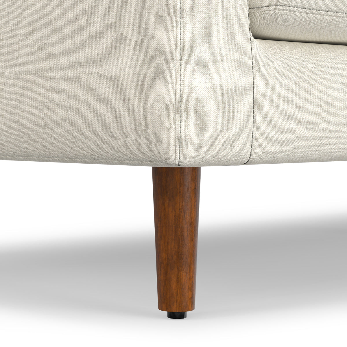 Cream | Ava Mid Century Corner Sectional Sofa