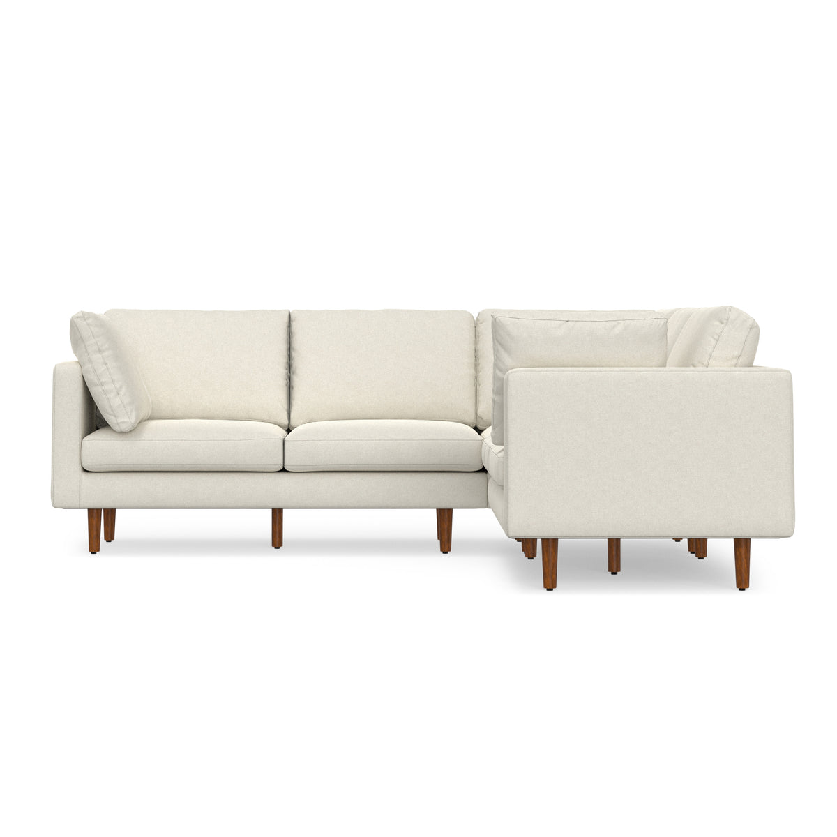 Cream | Ava Mid Century Corner Sectional Sofa