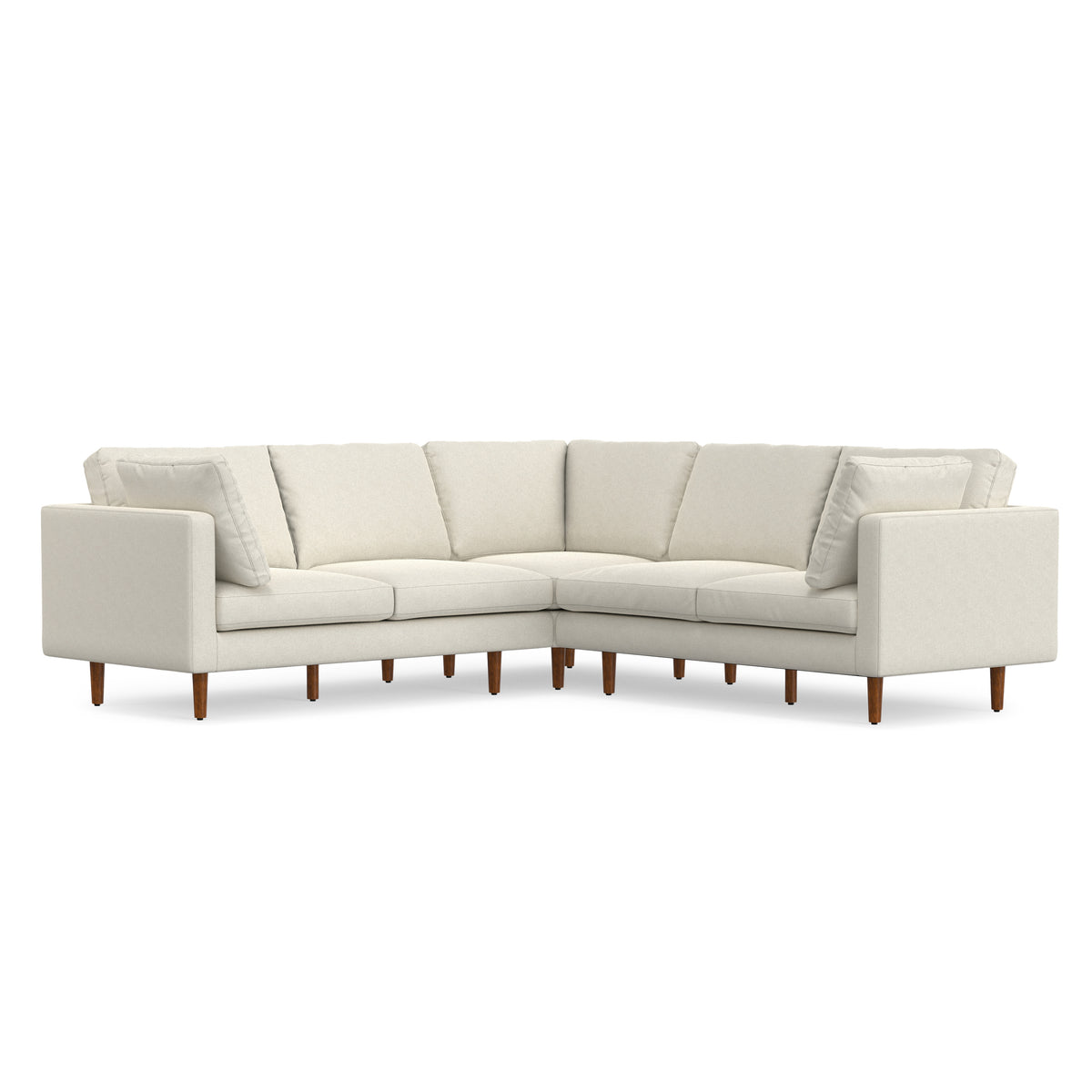 Cream | Ava Mid Century Corner Sectional Sofa