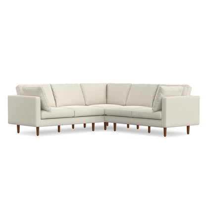 Cream | Ava Mid Century Corner Sectional Sofa