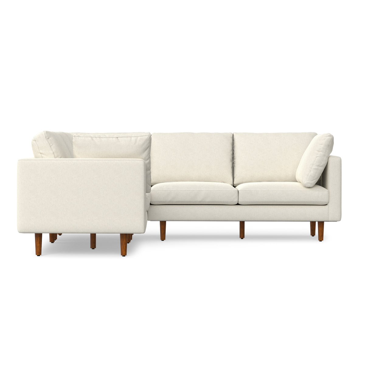 Cream | Ava Mid Century Corner Sectional Sofa