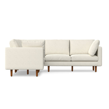 Cream | Ava Mid Century Corner Sectional Sofa