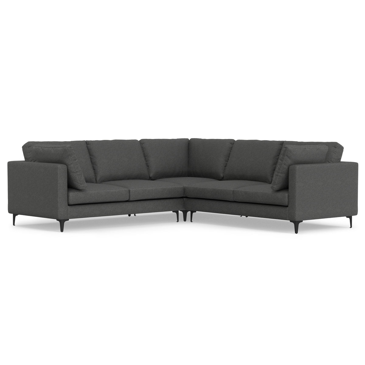 Pebble Grey | Ava Mid Century Corner Sectional Sofa