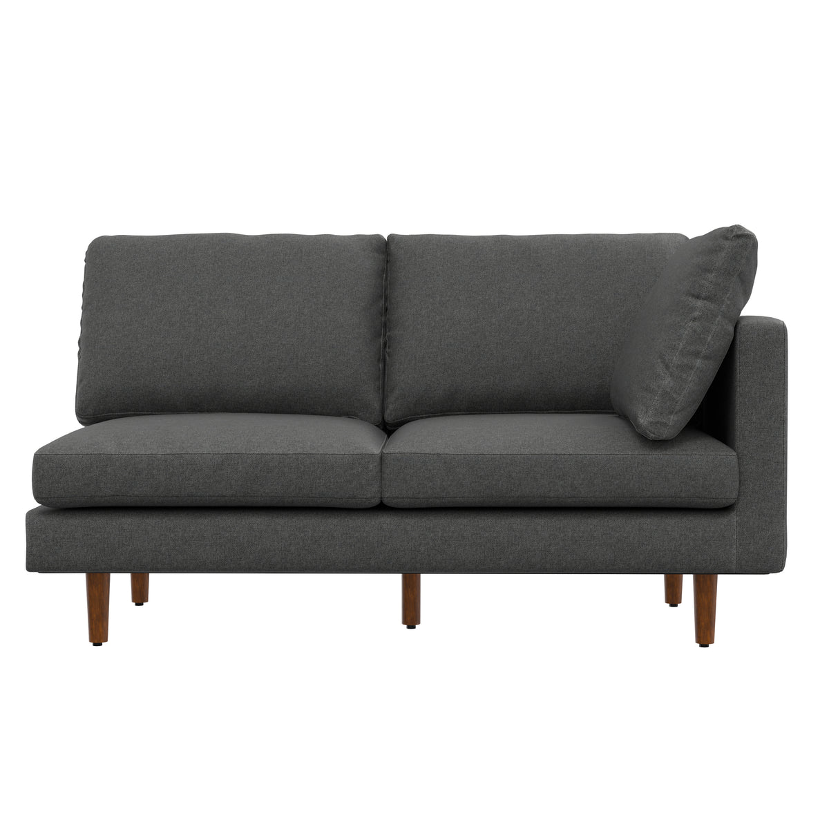Pebble Grey | Ava Mid Century Corner Sectional Sofa