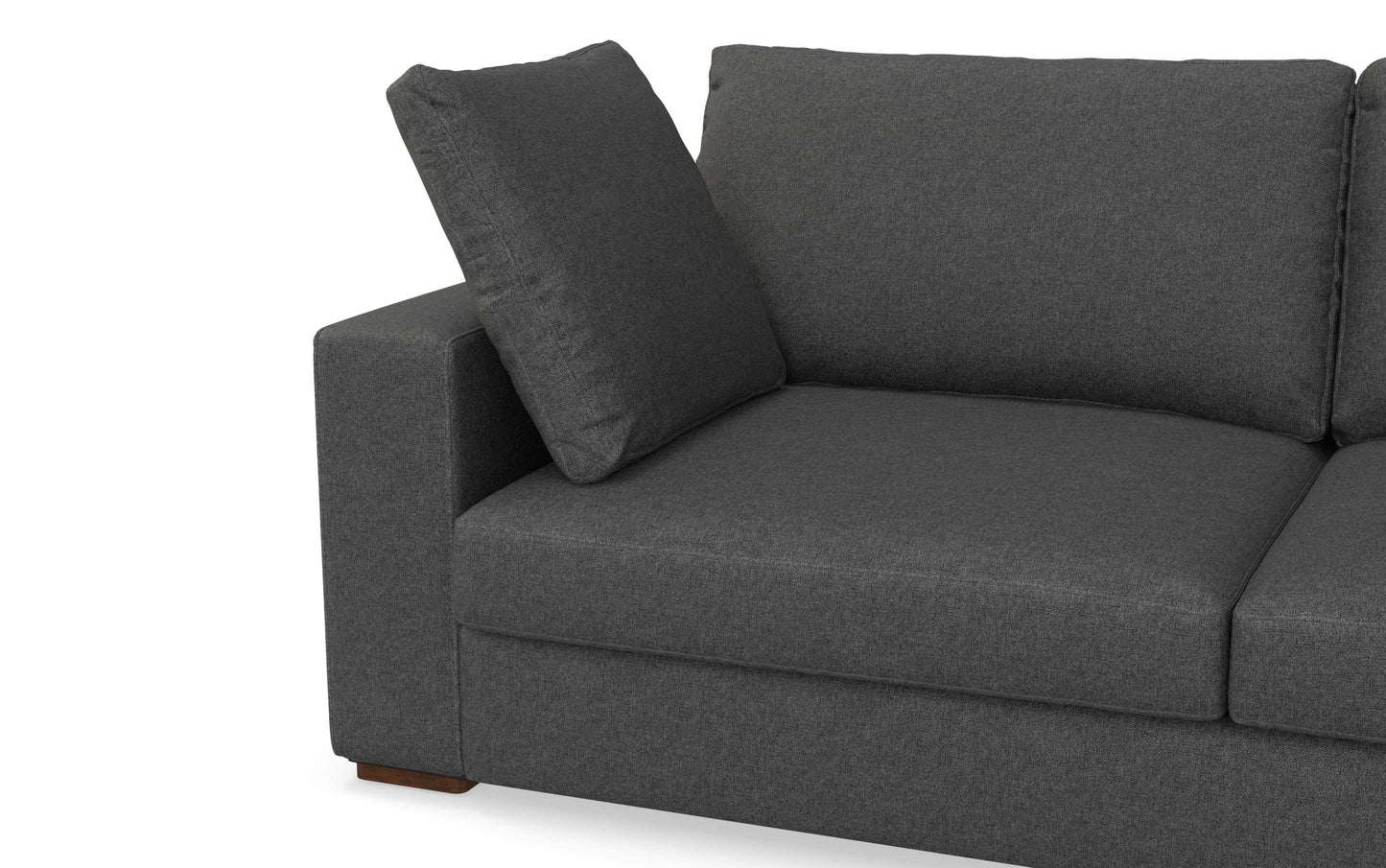 Pebble Grey Performance Fabric | Charlie 96 inch Deep Seater Sofa