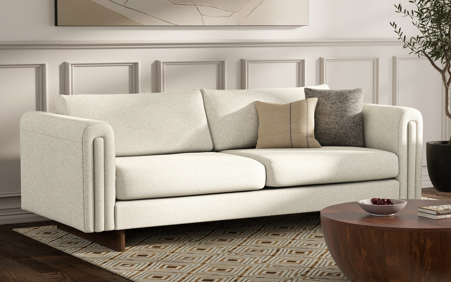 Ivory Performance Fabric |  Jones 84 inch Sofa in Performance Fabric