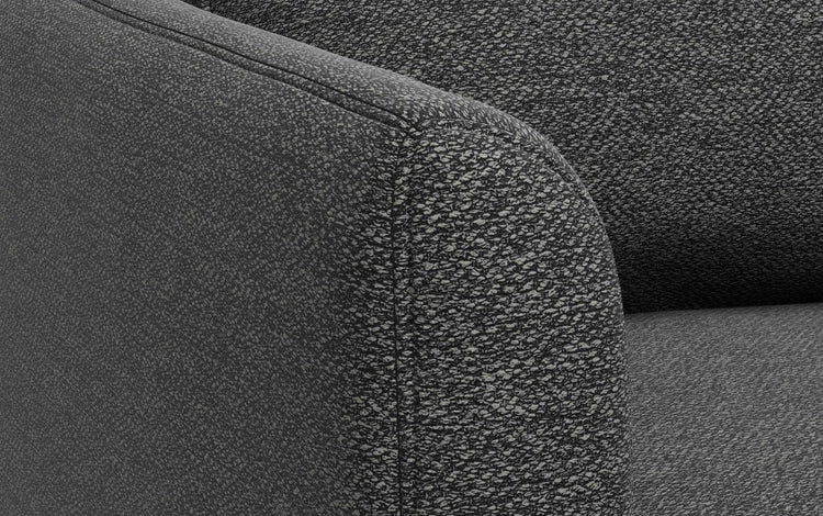 Charcoal Grey Woven-Blend Fabric | Livingston 76 inch Mid Century Sofa