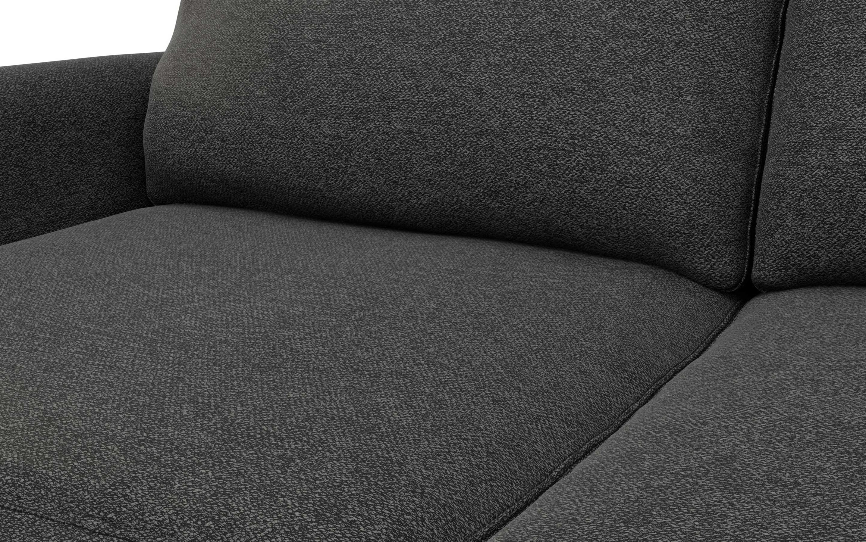 Charcoal Grey Woven-Blend Fabric | Livingston 76 inch Mid Century Sofa