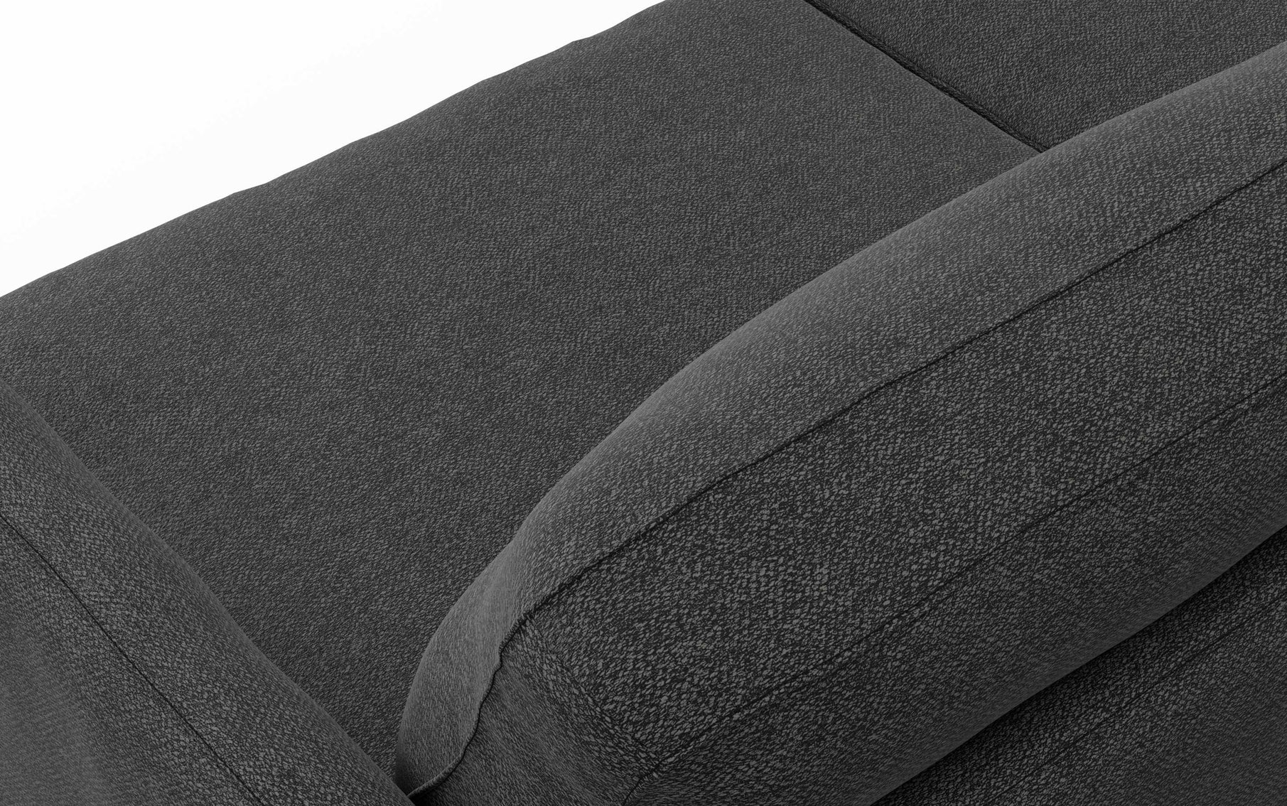 Charcoal Grey Woven Polyester Fabric | Livingston 76 inch Mid Century Sofa