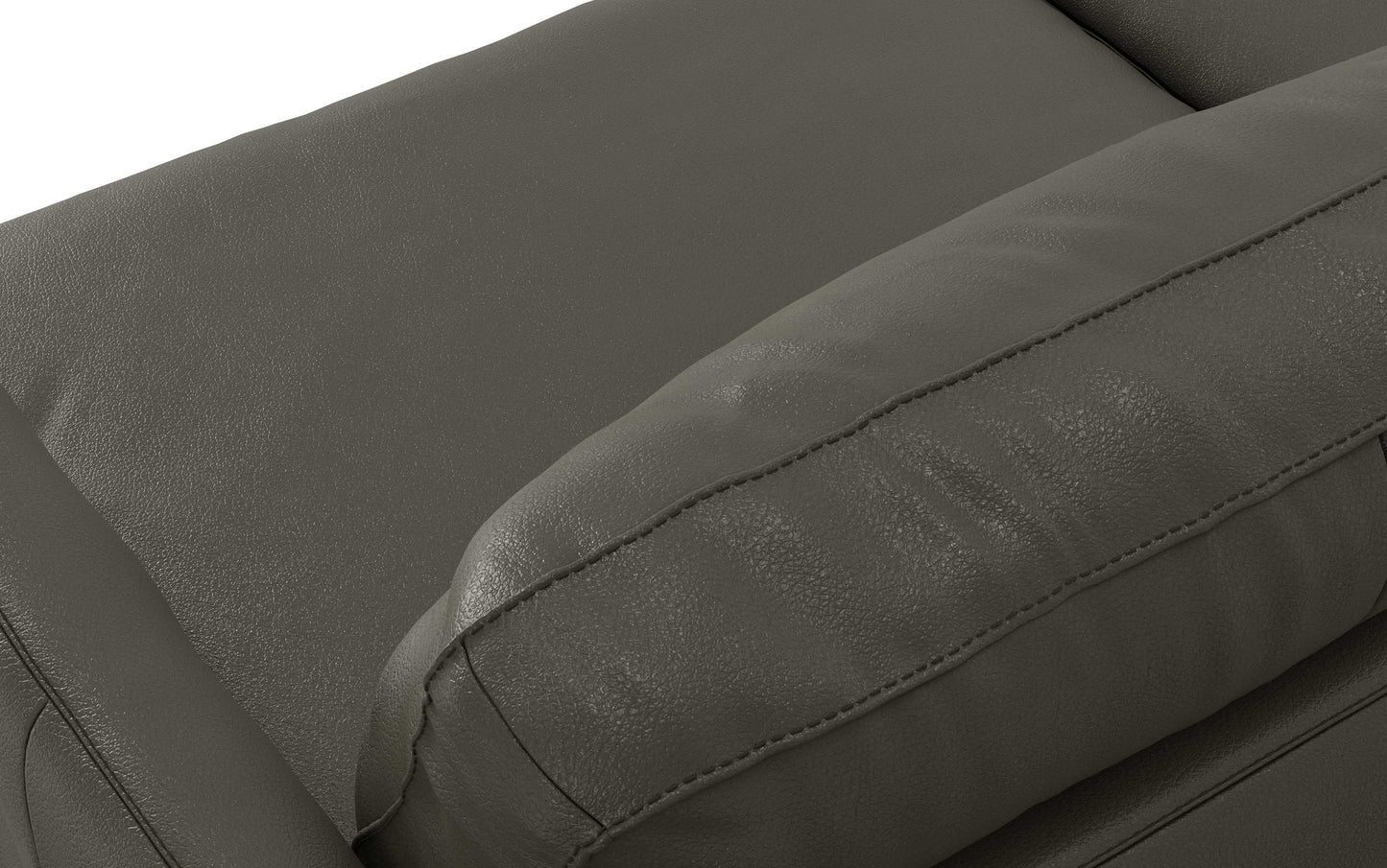 Coal Genuine Top Grain Leather | Livingston 76 inch Mid Century Sofa in Genuine Leather