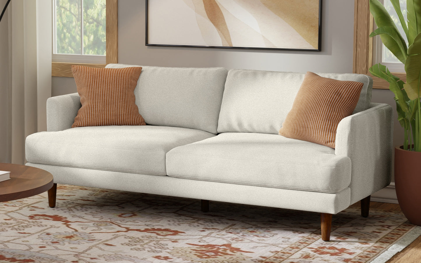 Livingston 76 inch  Sofa in Woven-Blend Fabric