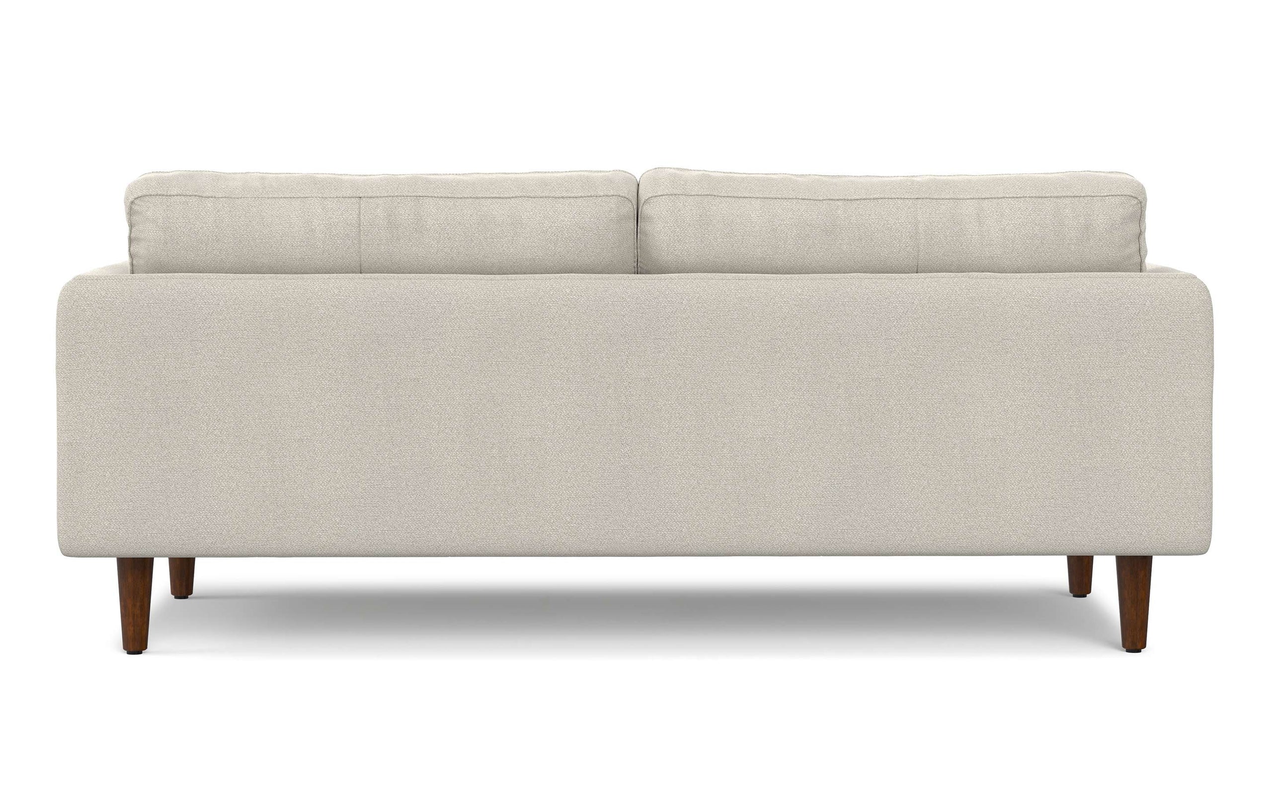 Cream White Woven-Blend Fabric | Livingston 76 inch Mid Century Sofa