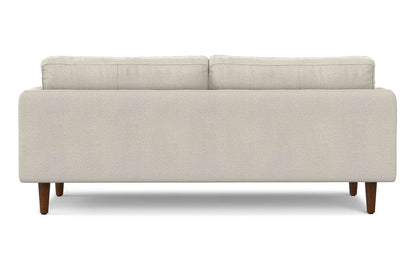 Cream White Woven-Blend Fabric | Livingston 76 inch Mid Century Sofa