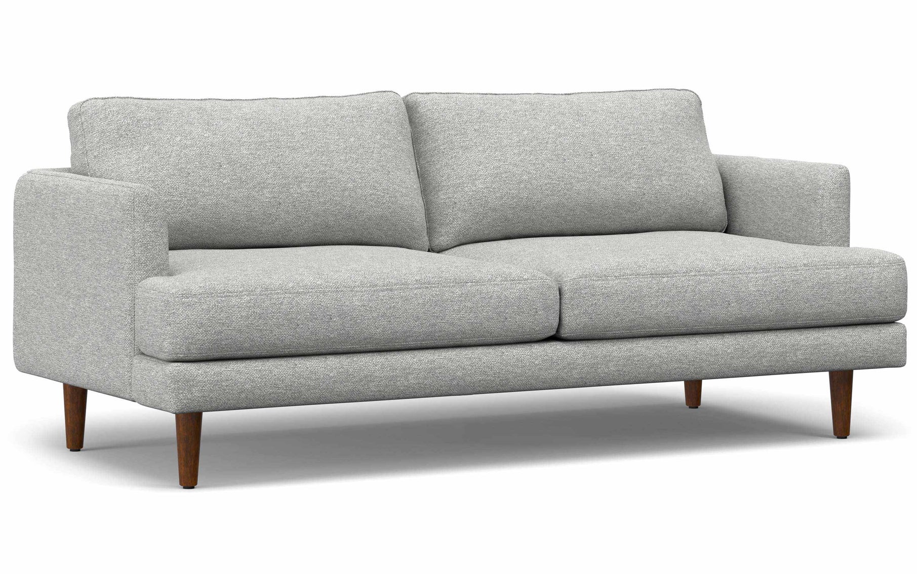 Mist Grey Woven Polyester Fabric | Livingston 76 inch Mid Century Sofa