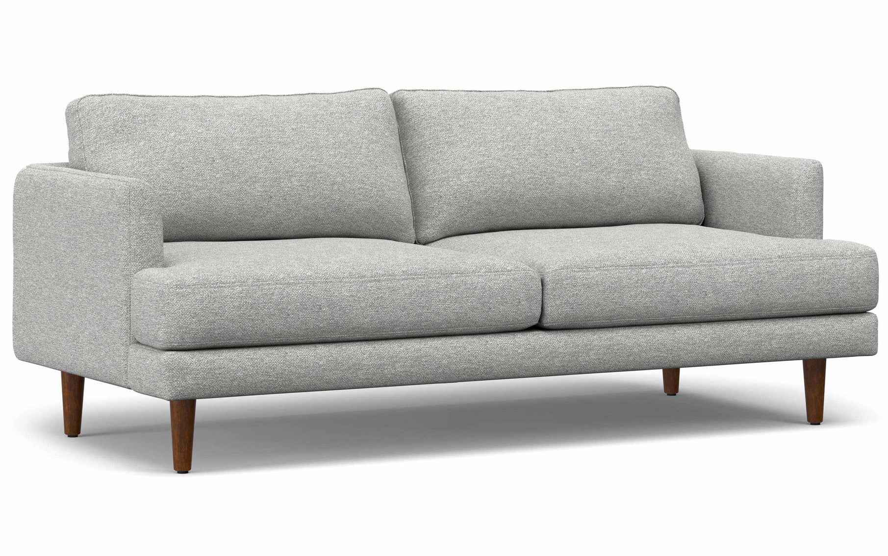 Mist Grey Woven-Blend Fabric | Livingston 76 inch Mid Century Sofa