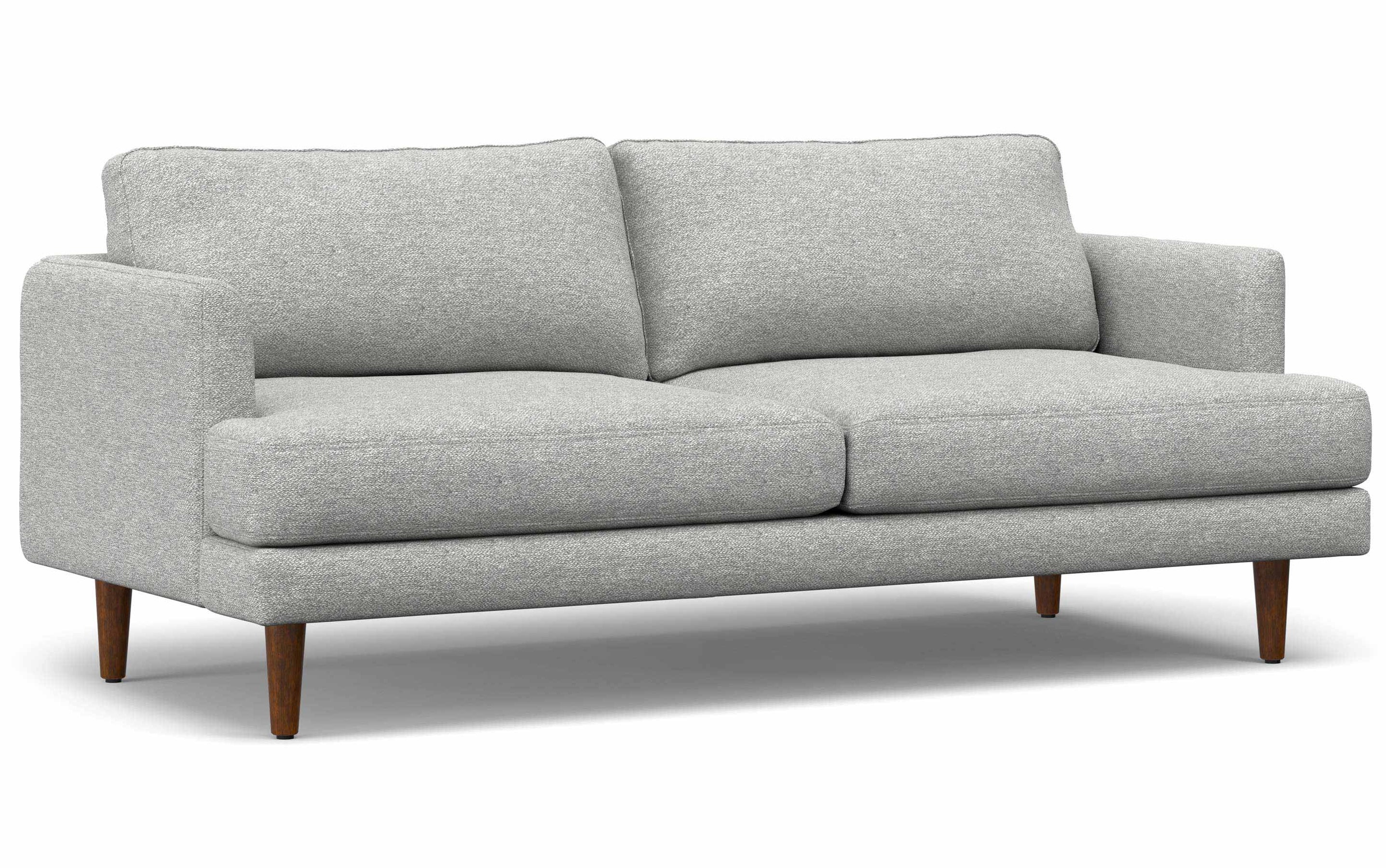Mist Grey Woven Polyester Fabric | Livingston 76 inch Mid Century Sofa