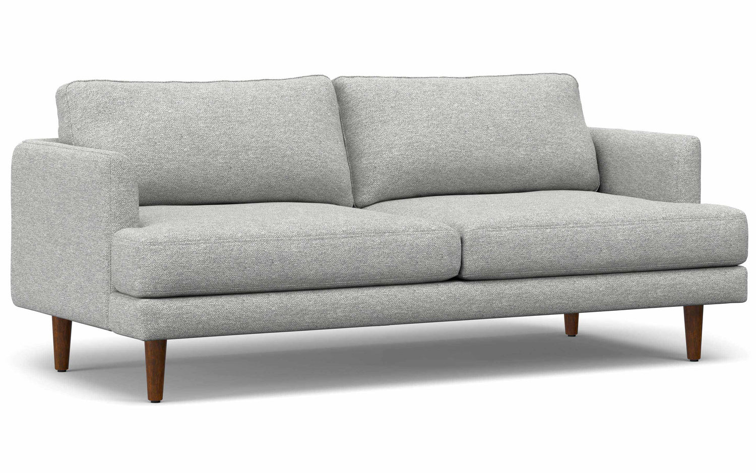 Mist Grey Woven Polyester Fabric | Livingston 76 inch Mid Century Sofa