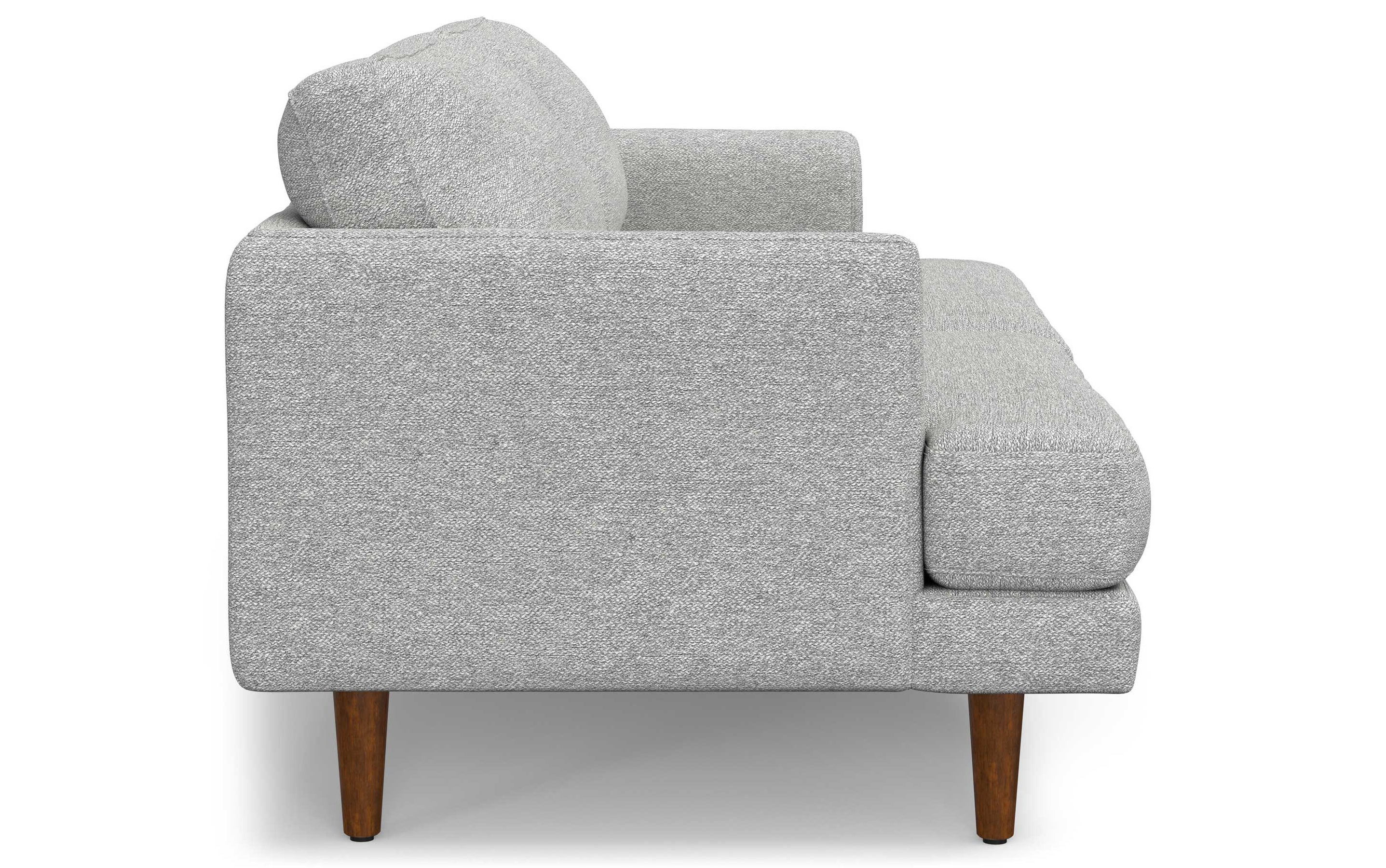 Mist Grey Woven Polyester Fabric | Livingston 76 inch Mid Century Sofa