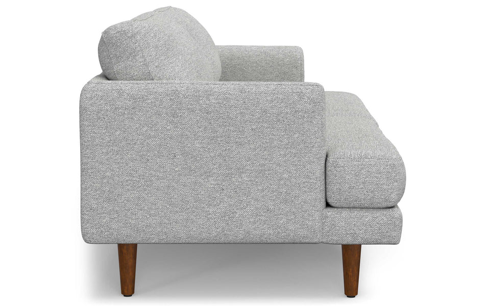 Mist Grey Woven Polyester Fabric | Livingston 76 inch Mid Century Sofa