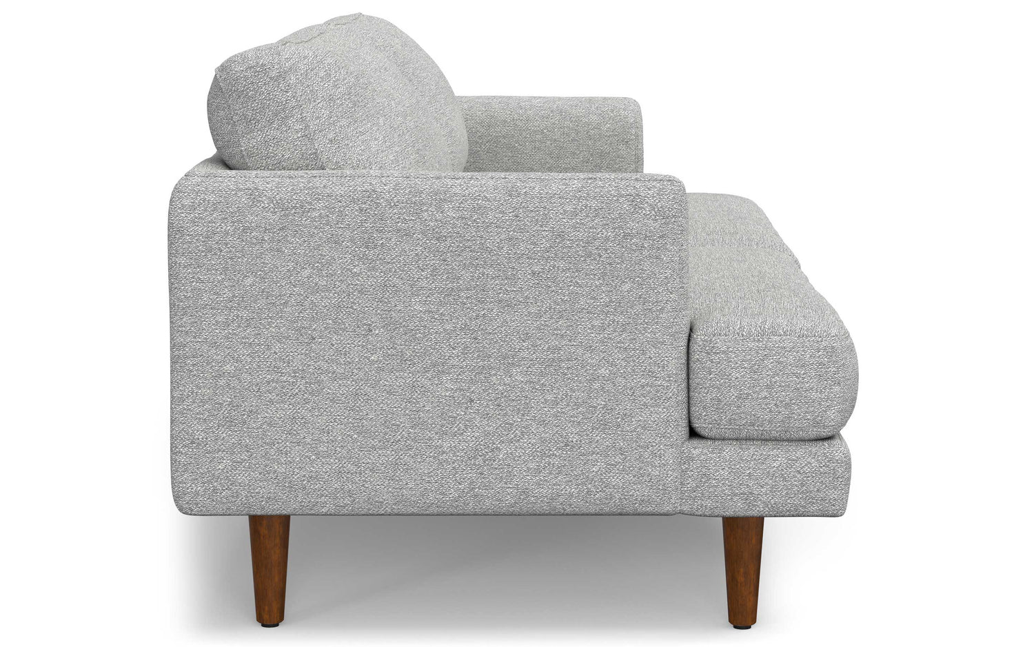 Mist Grey Woven-Blend Fabric | Livingston 76 inch Mid Century Sofa