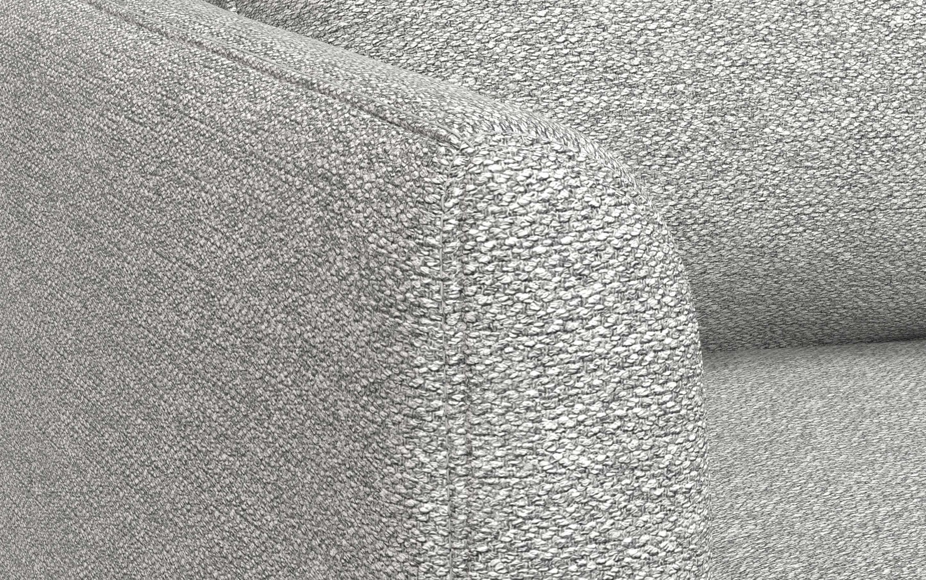 Mist Grey Woven Polyester Fabric | Livingston 76 inch Mid Century Sofa