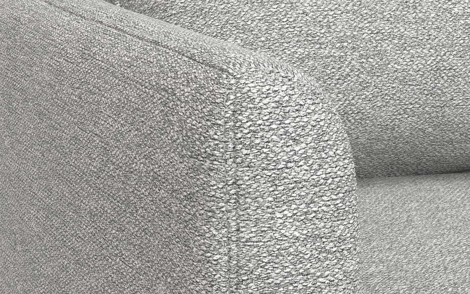 Mist Grey Woven Polyester Fabric | Livingston 76 inch Mid Century Sofa