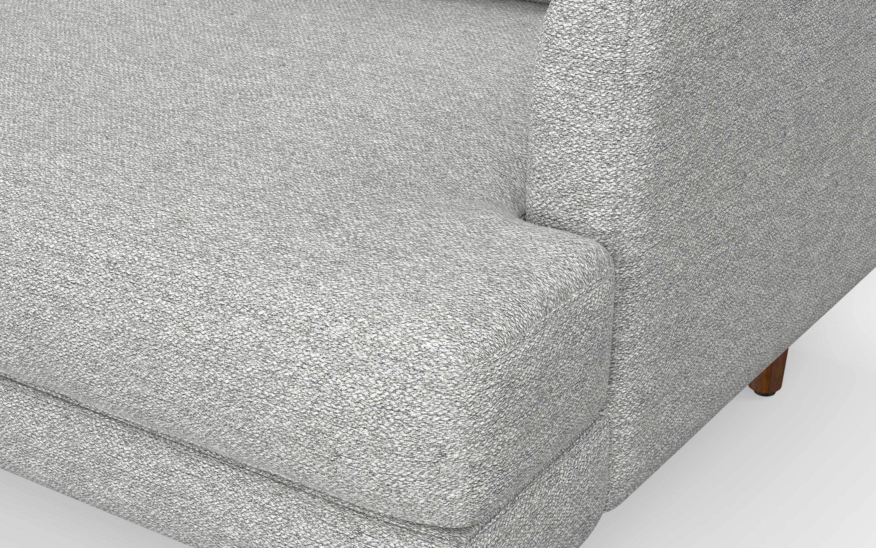 Mist Grey Woven Polyester Fabric | Livingston 76 inch Mid Century Sofa