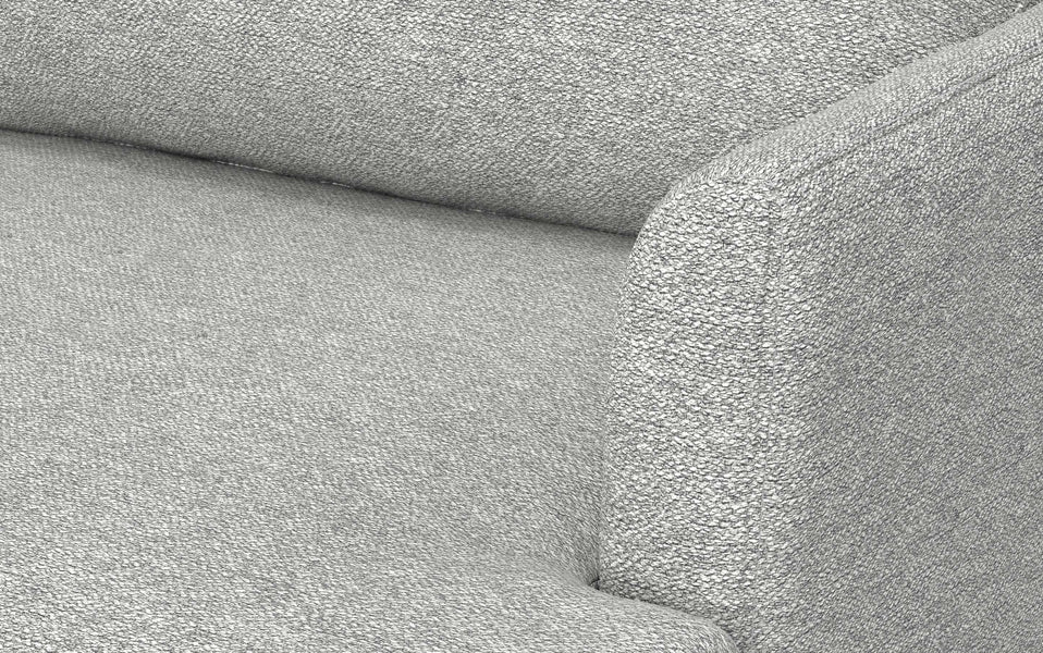 Mist Grey Woven Polyester Fabric | Livingston 76 inch Mid Century Sofa