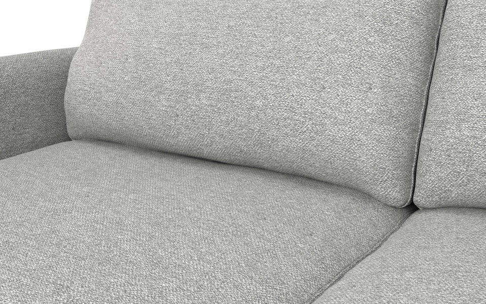 Mist Grey Woven Polyester Fabric | Livingston 76 inch Mid Century Sofa