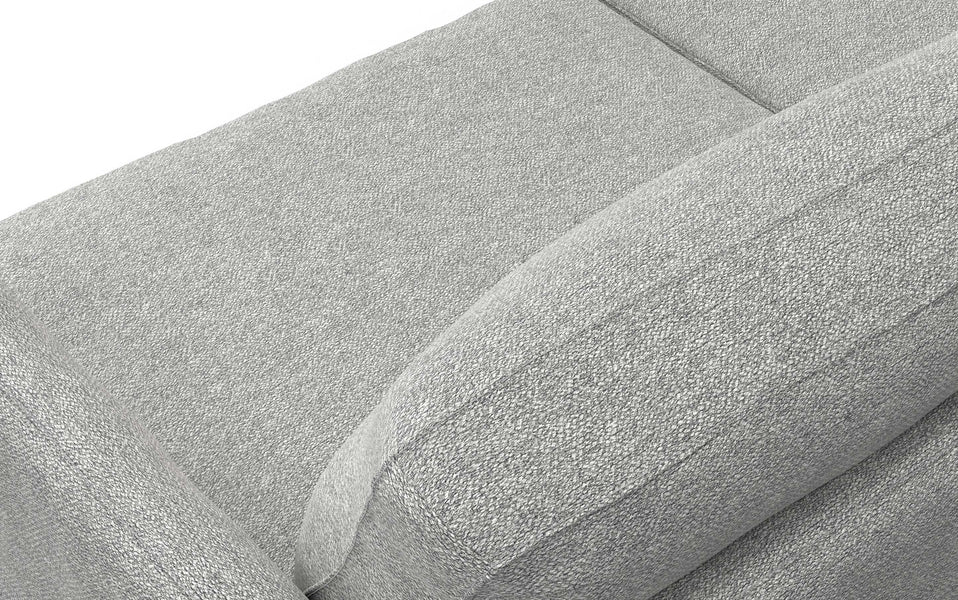 Mist Grey Woven Polyester Fabric | Livingston 76 inch Mid Century Sofa