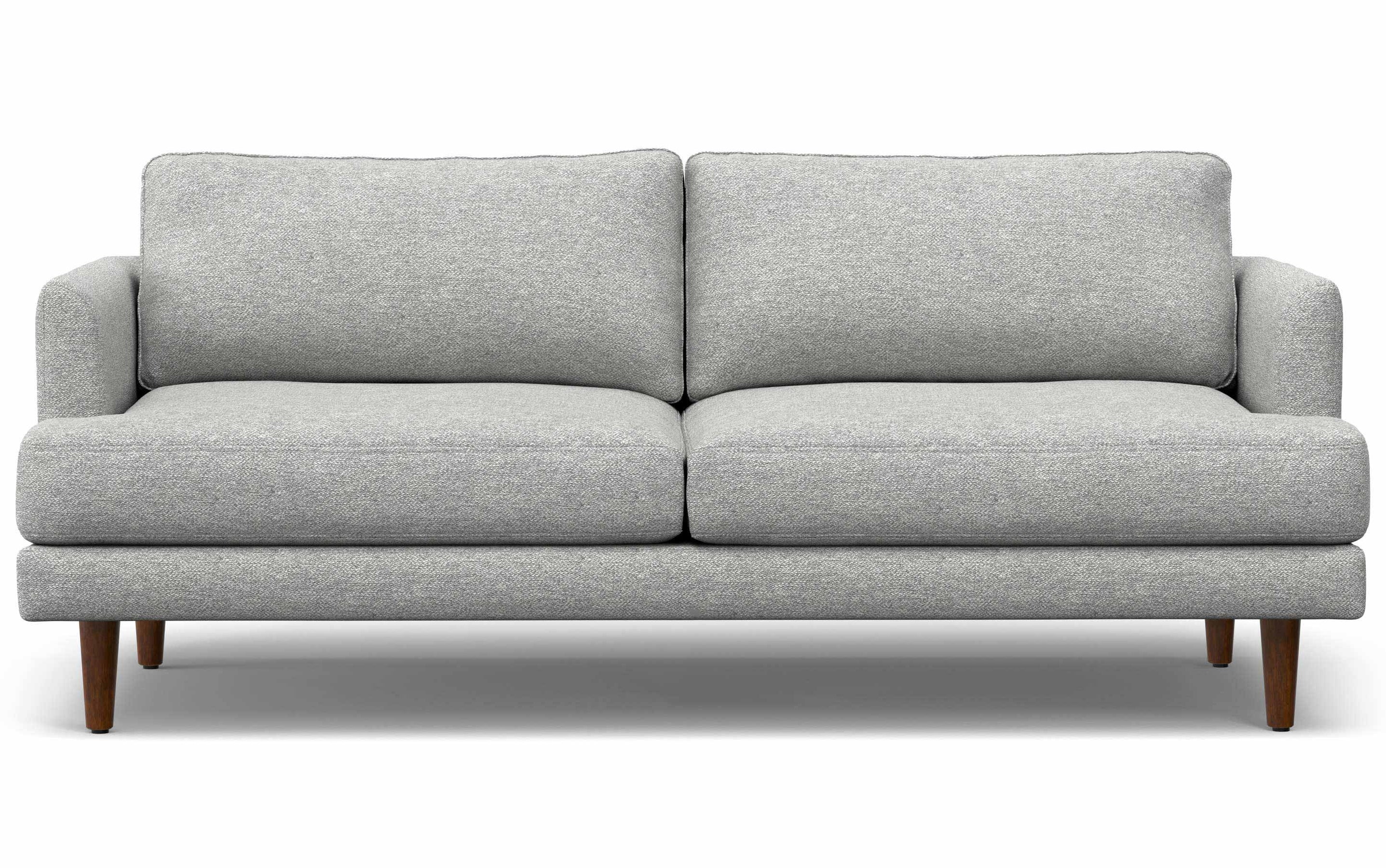 Mist Grey Woven Polyester Fabric | Livingston 76 inch Mid Century Sofa