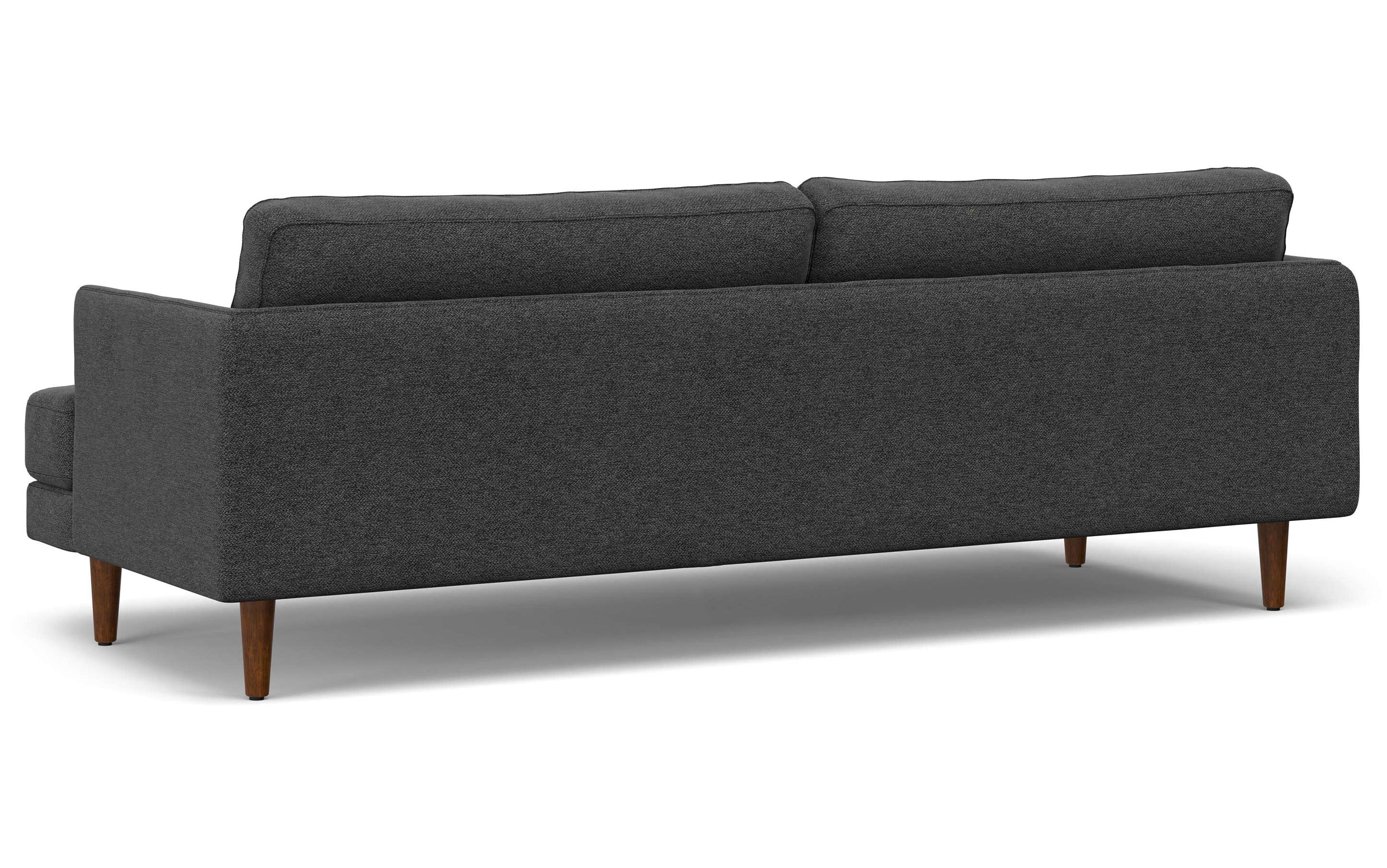 Charcoal Grey Woven-Blend Fabric | Livingston 90 inch Mid Century Sofa