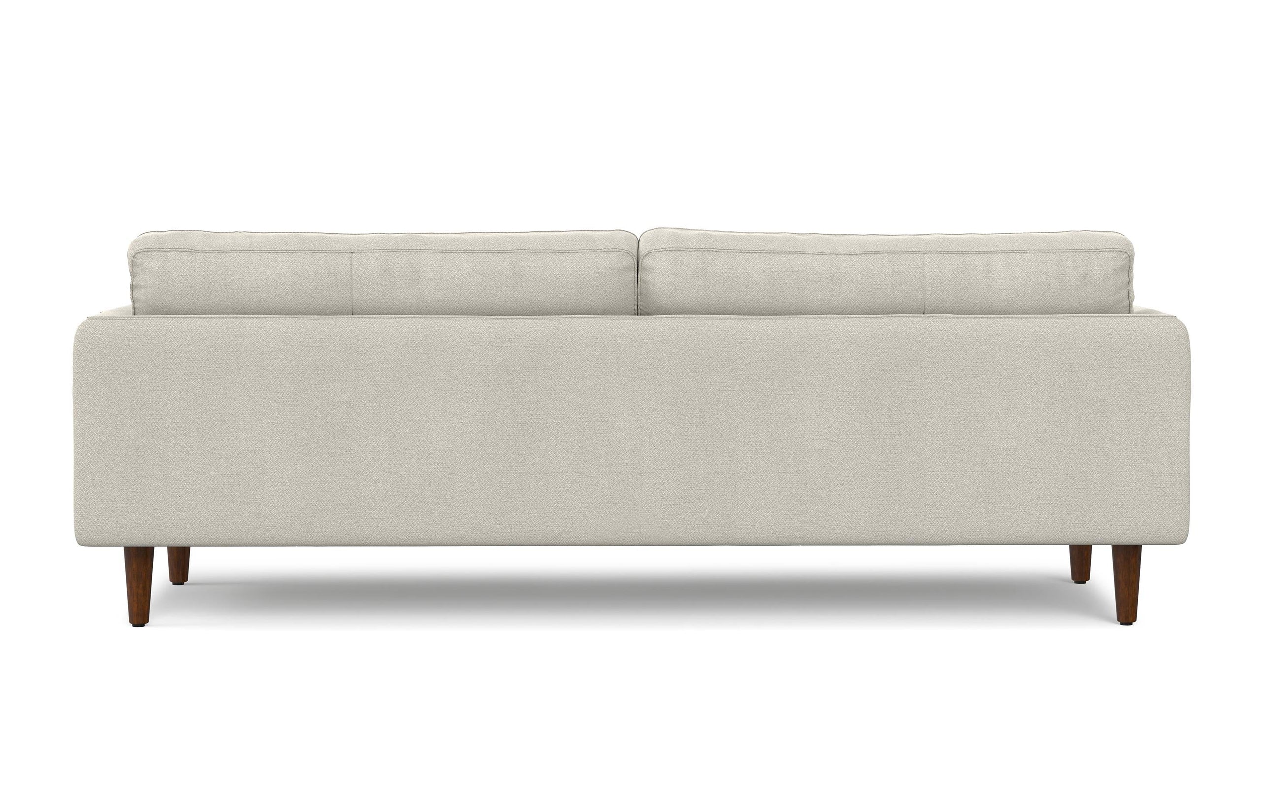 Cream White Woven-Blend Fabric | Livingston 90 inch Mid Century Sofa