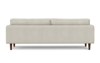 Cream White Woven-Blend Fabric | Livingston 90 inch Mid Century Sofa