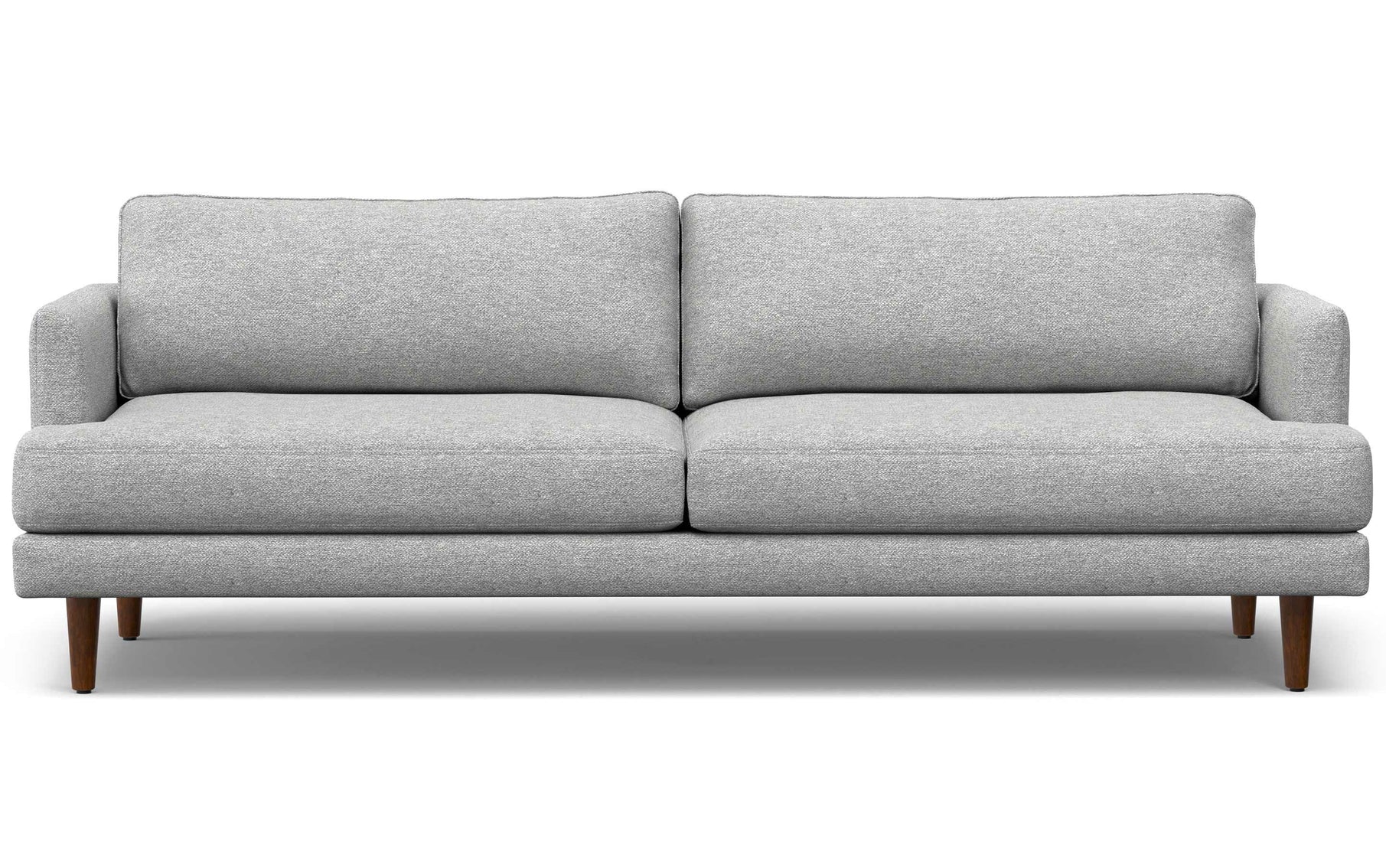 Mist Grey Woven-Blend Fabric | Livingston 90 inch Mid Century Sofa