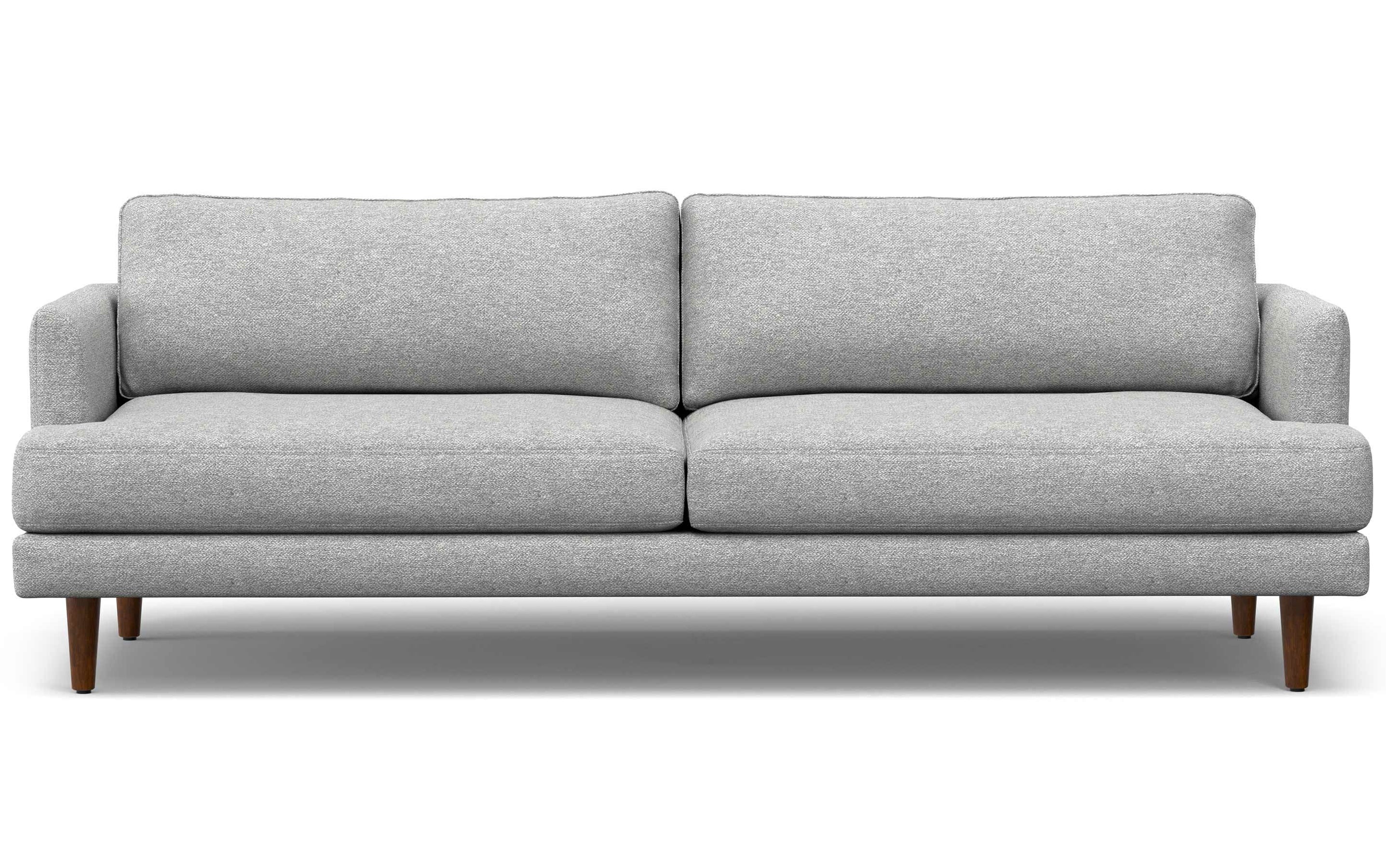 Mist Grey Woven-Blend Fabric | Livingston 90 inch Mid Century Sofa