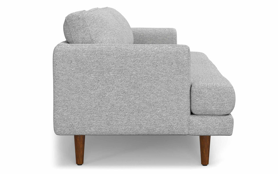 Mist Grey Woven-Blend Fabric | Livingston 90 inch Mid Century Sofa