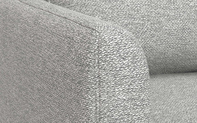 Mist Grey Woven Polyester Fabric | Livingston 90 inch Mid Century Sofa