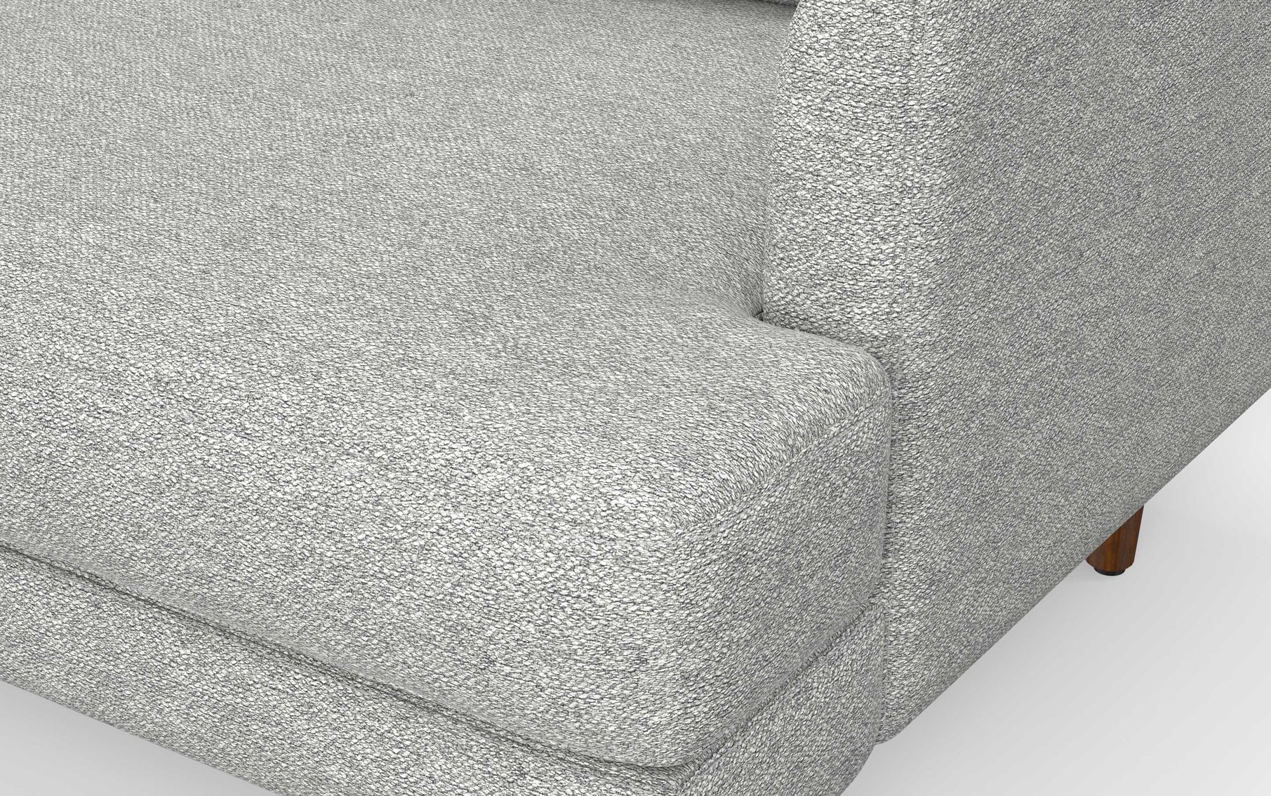 Mist Grey Woven-Blend Fabric | Livingston 90 inch Mid Century Sofa