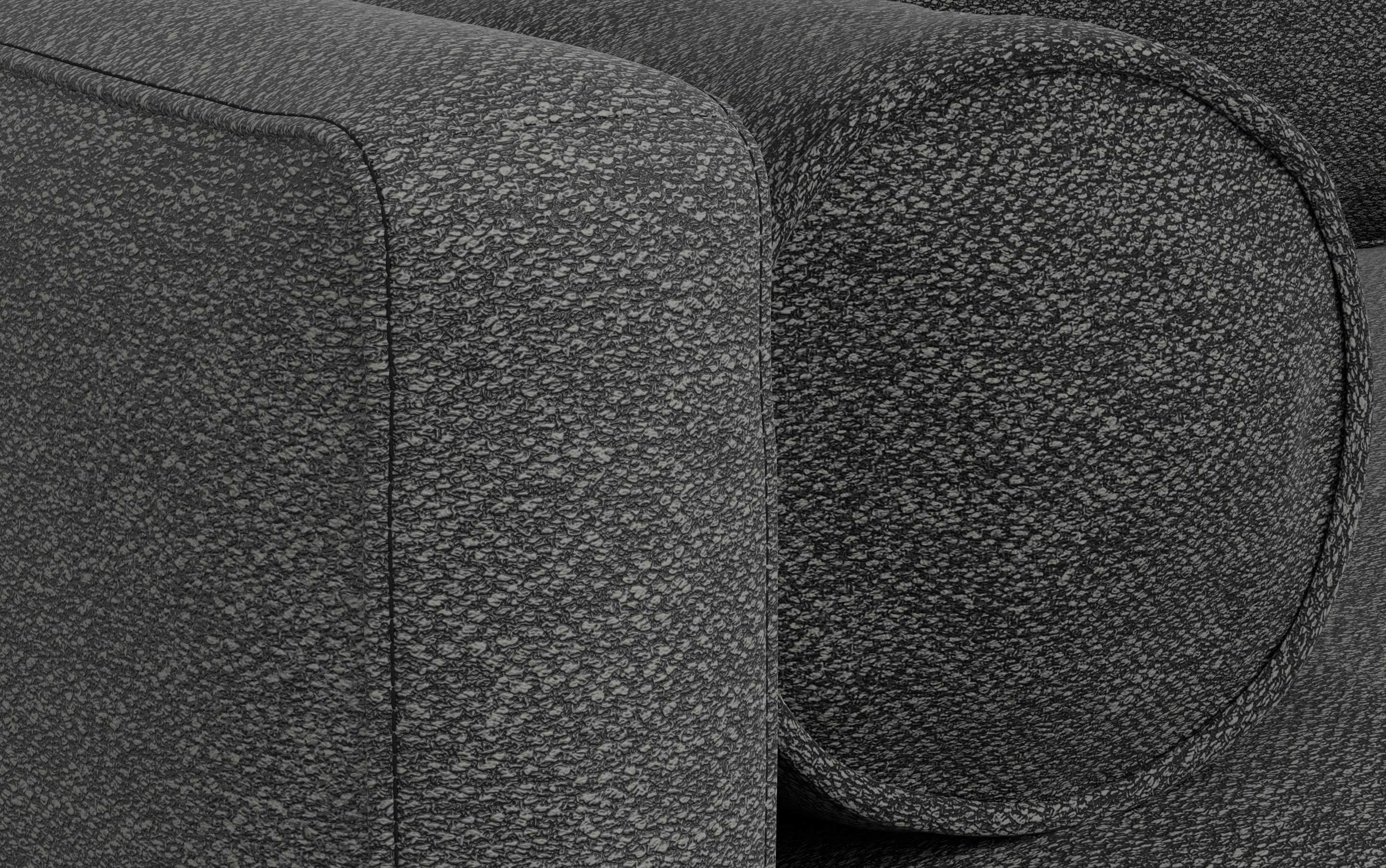 Charcoal Grey Woven Polyester Fabric | Morrison 72 inch Mid Century Sofa
