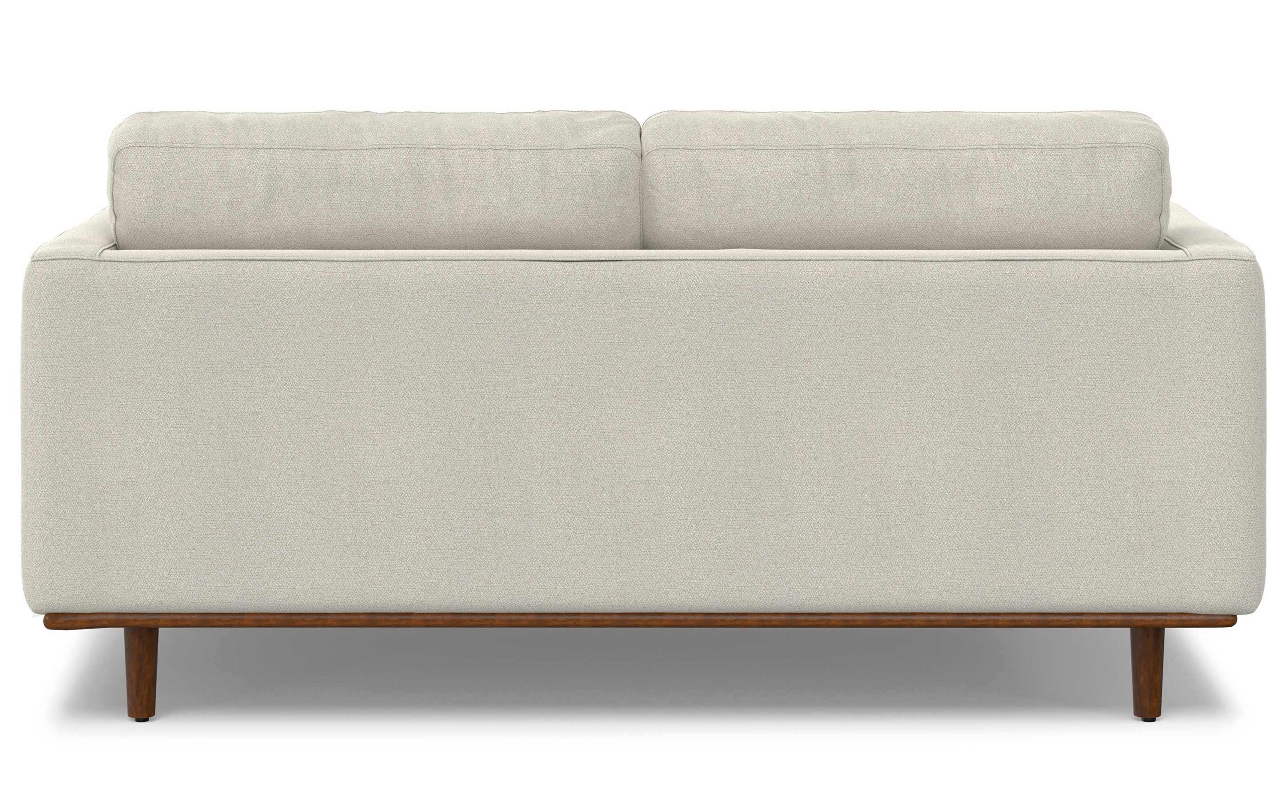 Cream White Woven-Blend Fabric | Morrison 72 inch Mid Century Sofa